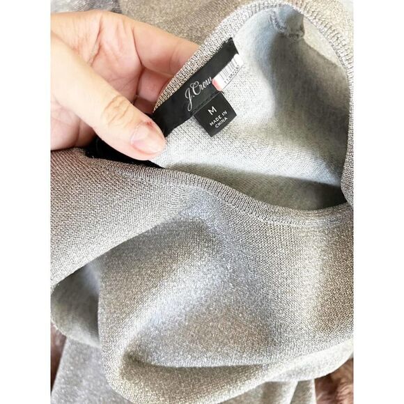 J.CREW Madison Silver Lurex Sweater Jumpsuit MEDIUM - Picture 8 of 15